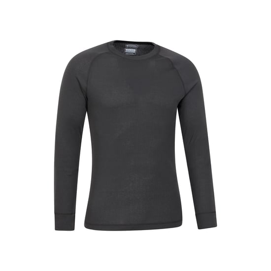 Mountain Warehouse Mens Talus Round Neck Long-Sleeved Thermal Top (Charcoal)