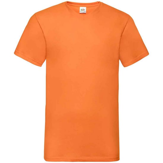 Fruit of the Loom Heren Waarde V Hals T-shirt (Oranje) - Image 1
