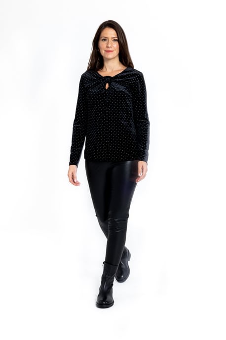 Velvet Stud Knot Top