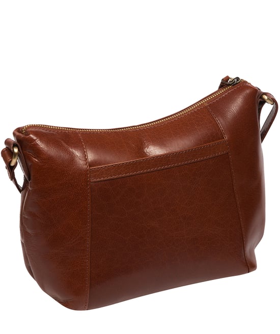 Merrill' Conker Brown Leather Cross Body Bag