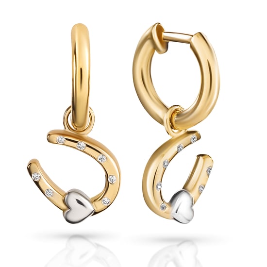 Orphelia 'Aurora' Women's 925 Sterling Silver Set: Chain-Pendant + Earrings - Silver/Gold SET-7525/G - Image 3