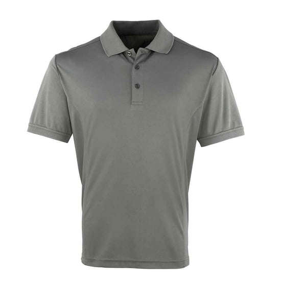 Premier Mens Coolchecker Pique Polo Shirt (Dark Grey)
