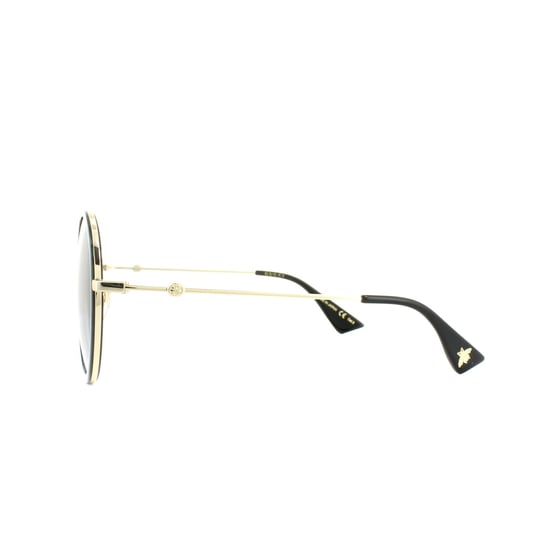 Gucci Sunglasses GG0061S 001 Black Gold Grey Gradient - Image 3