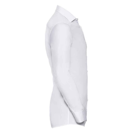 Russell Collection Mens Ultimate Stretch Long-Sleeved Formal Shirt (White) - Image 3