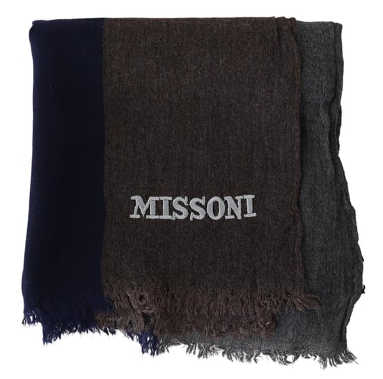 Missoni Men's Multicolor Striped Wool Unisex Wrap Fringes Scarf - Image 5