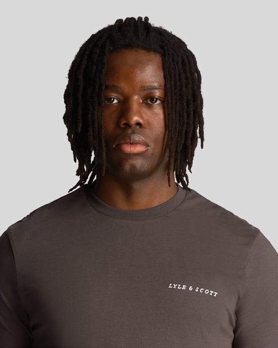 Lyle & Scott Embroidered T-Shirt i grått för män - Image 4