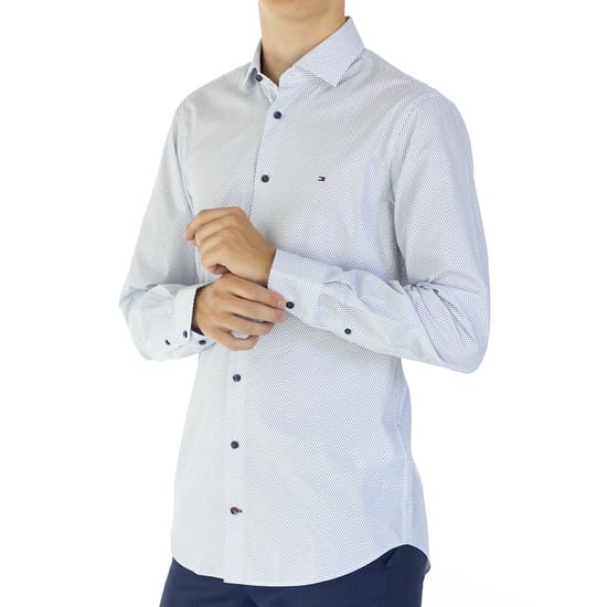 Tommy Hilfiger Men Shirt Poplin Slim Fit  Full sleeve Blue - Image 2