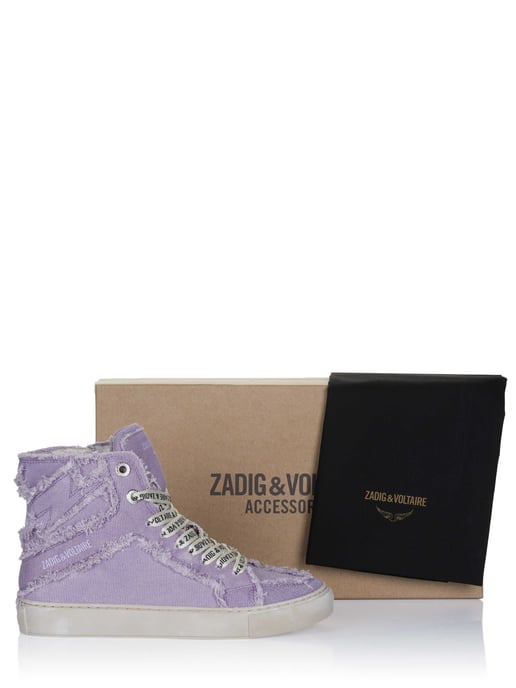 Zadig Voltaire High Flash Canvasschoenen paars - Image 4