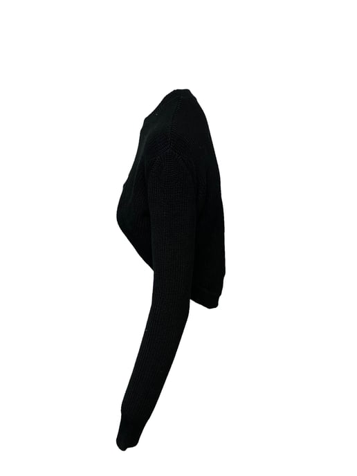 Givenchy Cropped Sweater in Black Cotton - Image 3