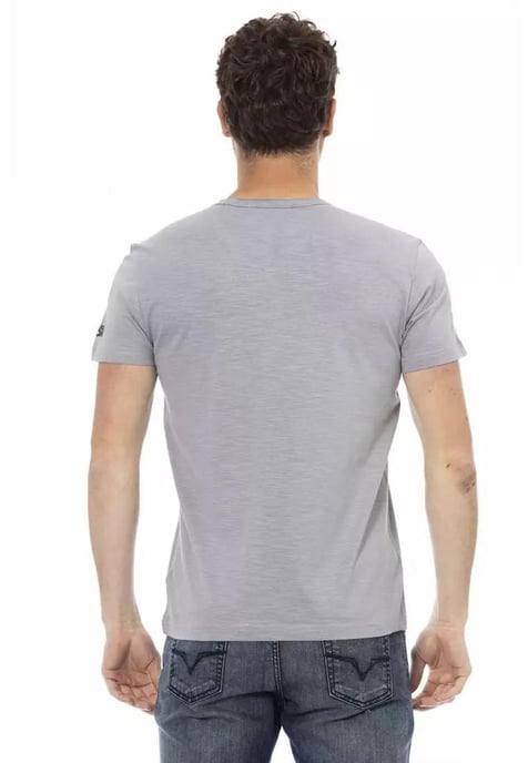 Trussardi Action Men's Gray Cotton T-Shirt