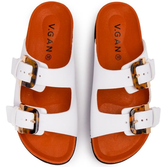 V.gan Vegan Plum Footbed Tortoiseshell Sandals - Image 2