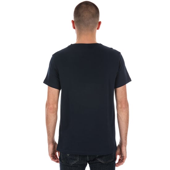 Men's Timberland Season Linear Logo Crew T-Shirt in Navy