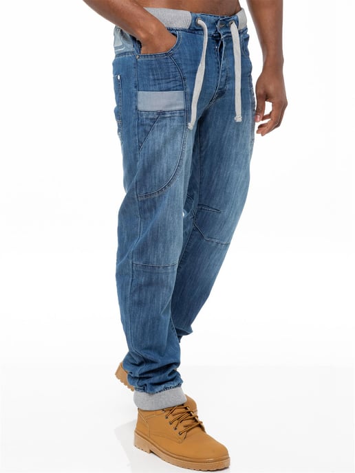 Enzo | Heren Denim Jogger Jeans - Blauw - Image 2