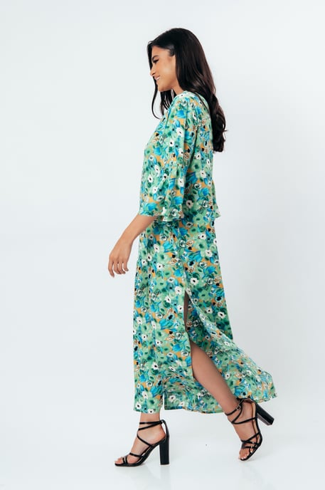 Floral Kaftan Style Maxi Dress