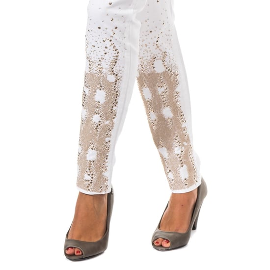 Long Metallic Teal Pant