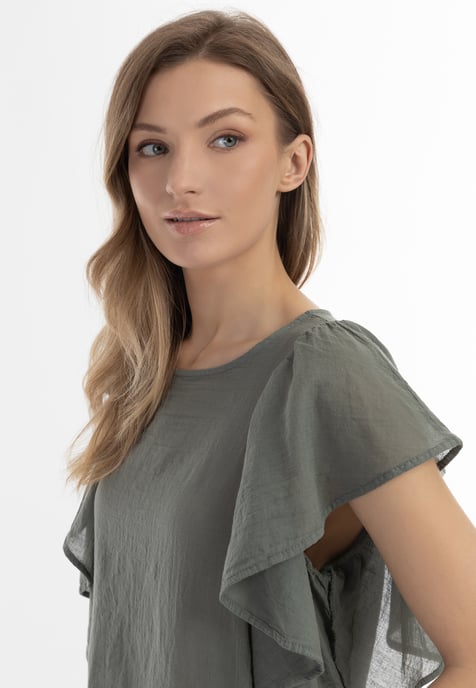 Dreimaster Blouse shirt Dames olijf - Image 5