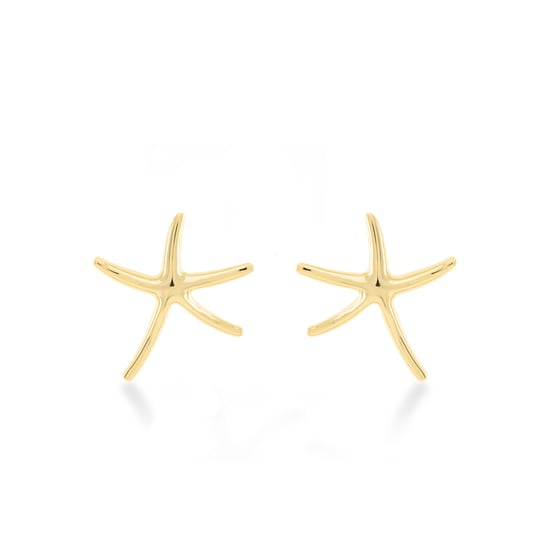 Luxenter Amiri Earrings finished in 18 Kts Yellow Gold