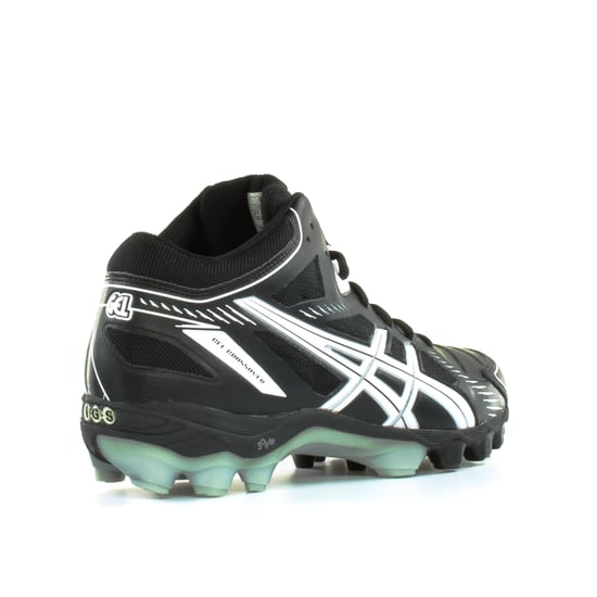 Asics Gel-Crossover 5 Turf Black White Synthetic Mens Sports Boots - Image 6