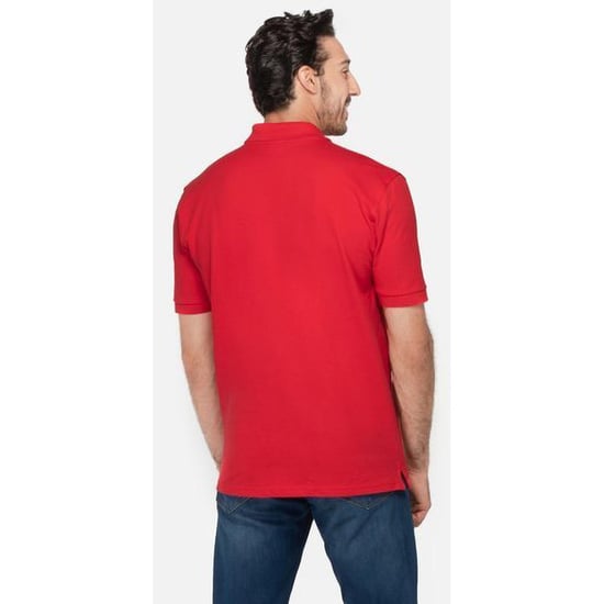 Russell Heren 100% Katoenen Korte Mouw Poloshirt (Klassiek rood) - Image 2