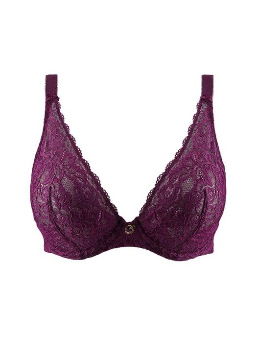 Rosessence Comfort Triangle Plunge Bra Berry