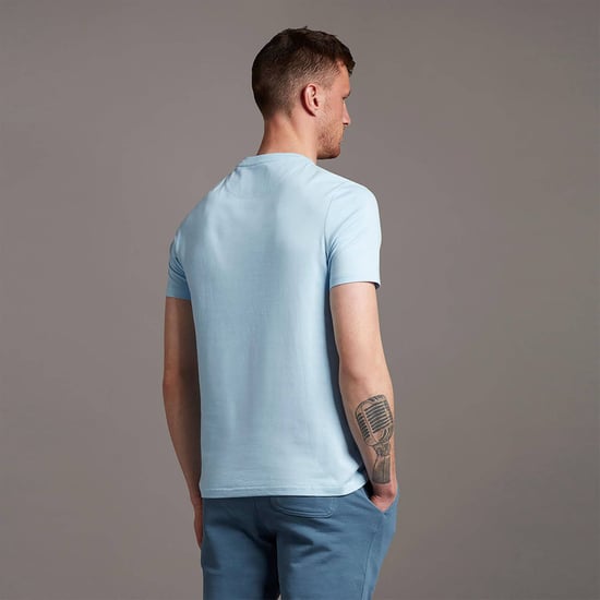 Lyle & Scott Tee SS Plain T-Shirt Blue - Image 2
