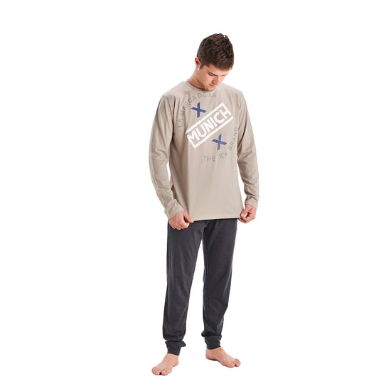 Winter pajamas long sleeve round neck MU1 men