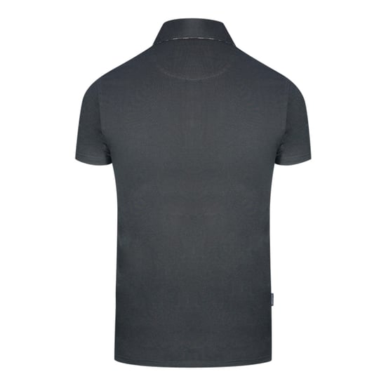 Aquascutum Aldis Crest Block Logo Pikétröja, svart - Image 2