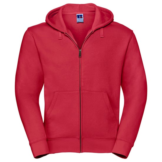 Russell Mens Authentic Full Zip Hoodie (Classic Red) - Image 1