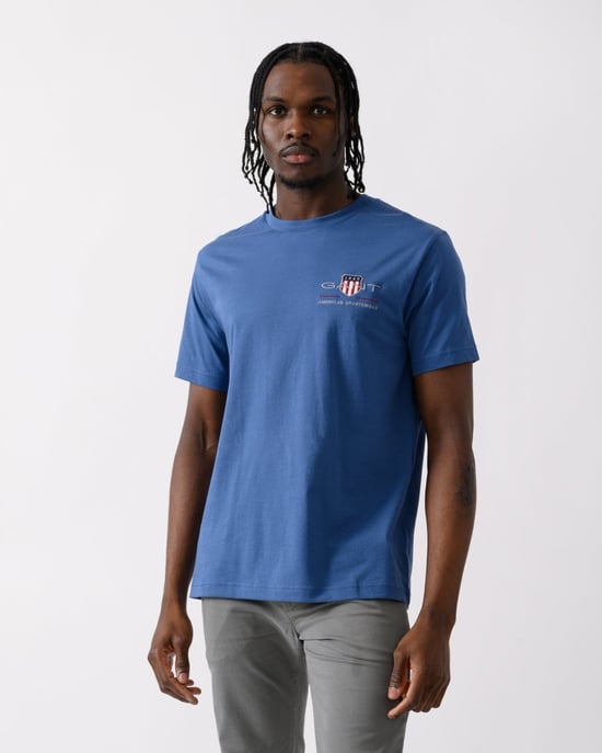 GANT Mens Regular Fit Embroidered Archive Shield T-Shirt - Image 1