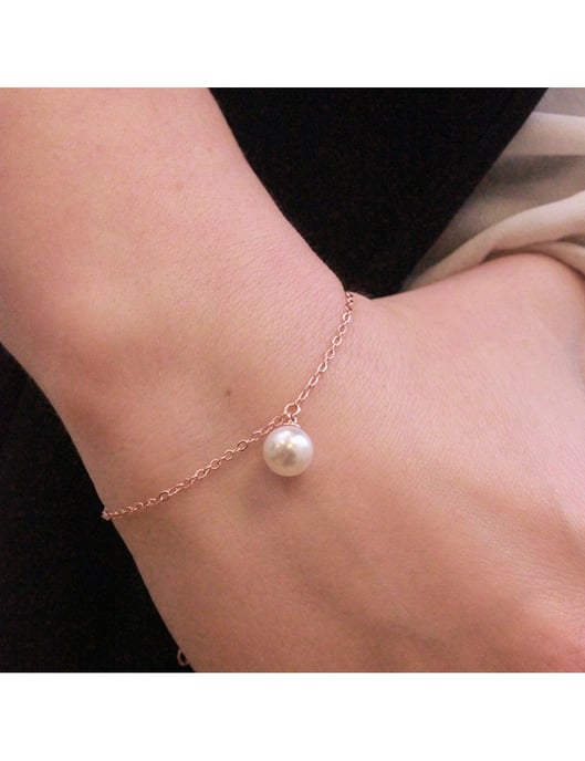 Full Moon Crystal Pearl set - roséguld och kristall - Image 6