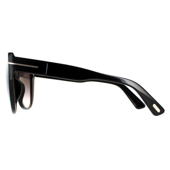 Tom Ford Cat Eye Womens Shiny Black Smoke Gradient FT0937 Nora Sunglasses