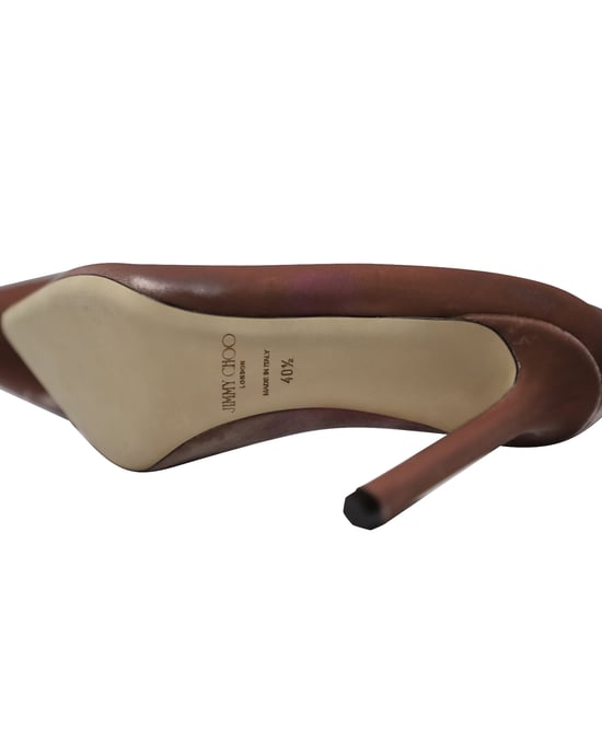Jimmy Choo Romy 100 Pumps in Roze Velvet - Image 6