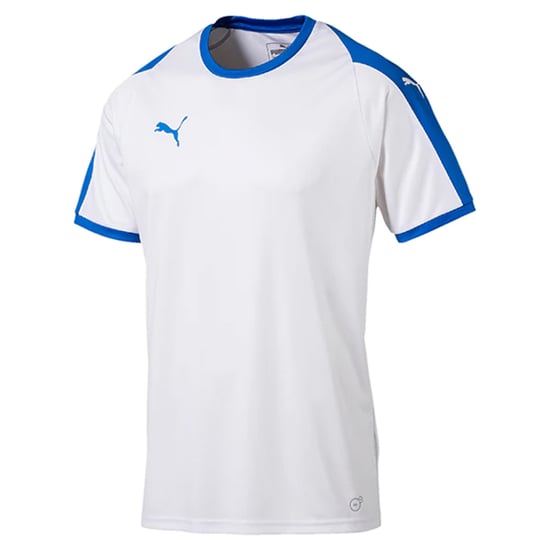 Puma Liga Jersey Training T-Shirt Short Sleeve Crew Neck Blue Mens Top 703417 12