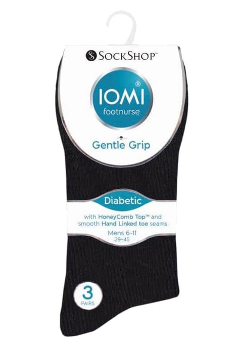 Mens 6 pack non elastic diabetic socks with hand linked toe seams - Image 2