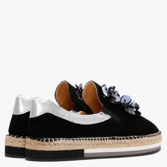 Carmen Saiz Suede Embellished Flat Espadrilles