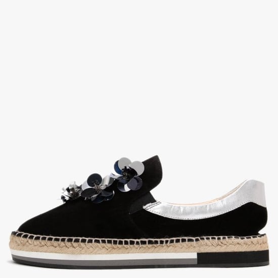 Carmen Saiz Suede Embellished Flat Espadrilles