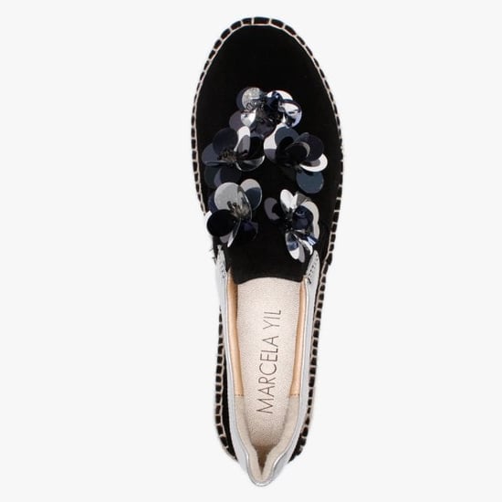 Carmen Saiz Suede Embellished Flat Espadrilles