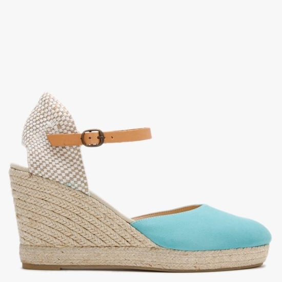 Carmen Saiz Suede Closed Toe Wedge Espadrilles