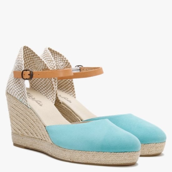 Carmen Saiz Suede Closed Toe Wedge Espadrilles