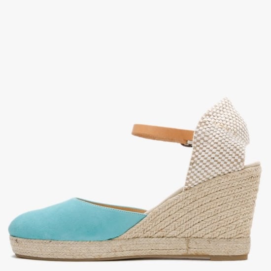 Carmen Saiz Suede Closed Toe Wedge Espadrilles