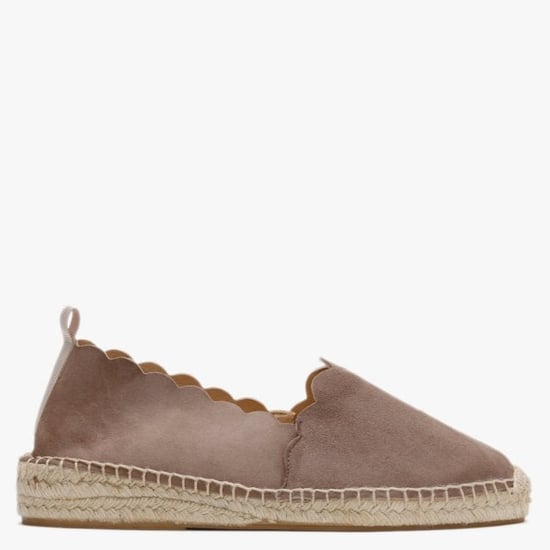 Carmen Saiz Suede Scalloped Edge Espadrilles
