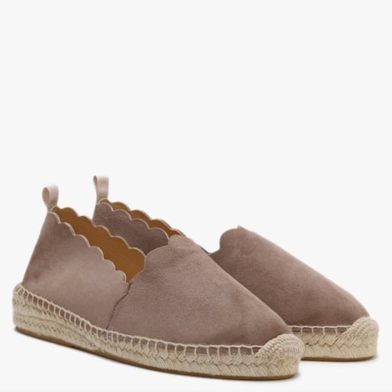 Carmen Saiz Suede Scalloped Edge Espadrilles