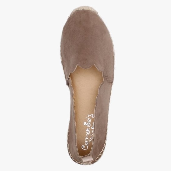 Carmen Saiz Suede Scalloped Edge Espadrilles