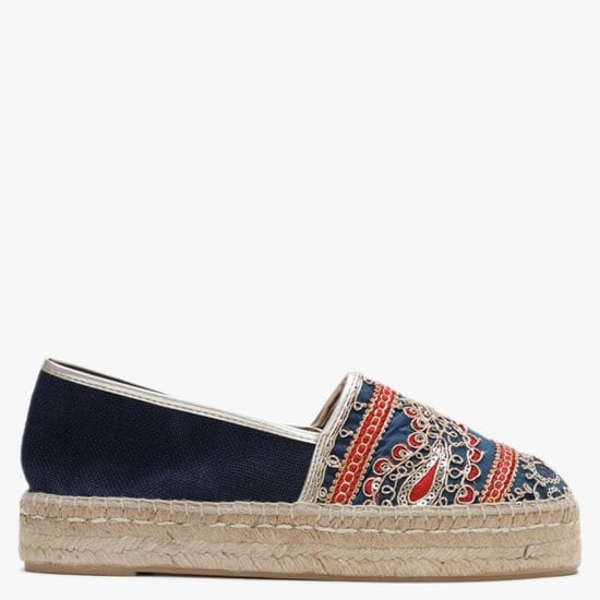 Carmen Saiz Denim Embroidered Espadrilles