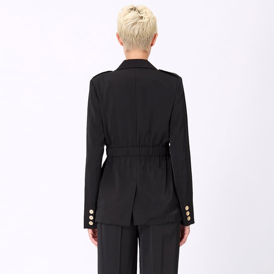 Safari blazer met verzamelde taille - Image 5