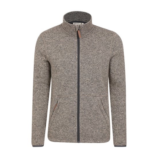 Mountain Warehouse Heren Idris III Full Zip Fleecejack (Beige) - Image 1