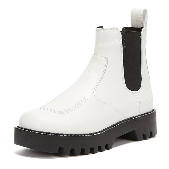 Kickers Kizziie Chelz Womens White Boots - Image 3