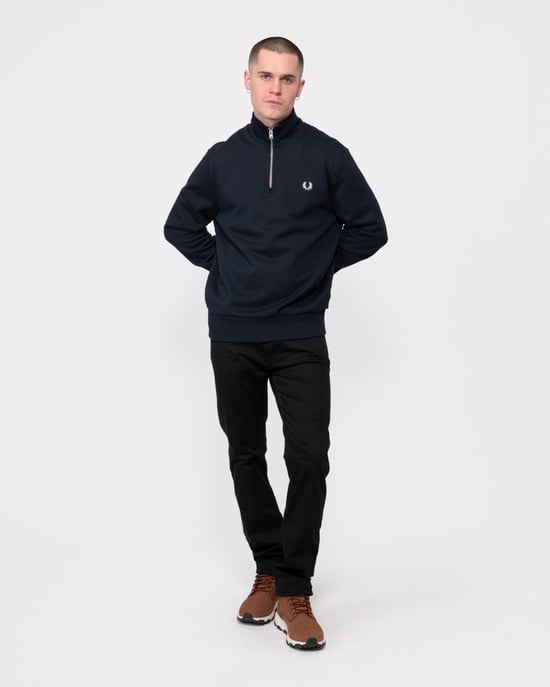 Fred Perry Mens Half Zip Sweatshirt