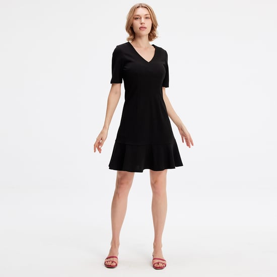 Minimalistische trapeze jerseyjurk - Image 2