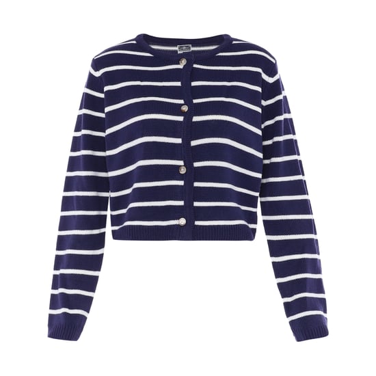 Dreimaster Vest Dames MARINE WITTE STREPEN - Image 1